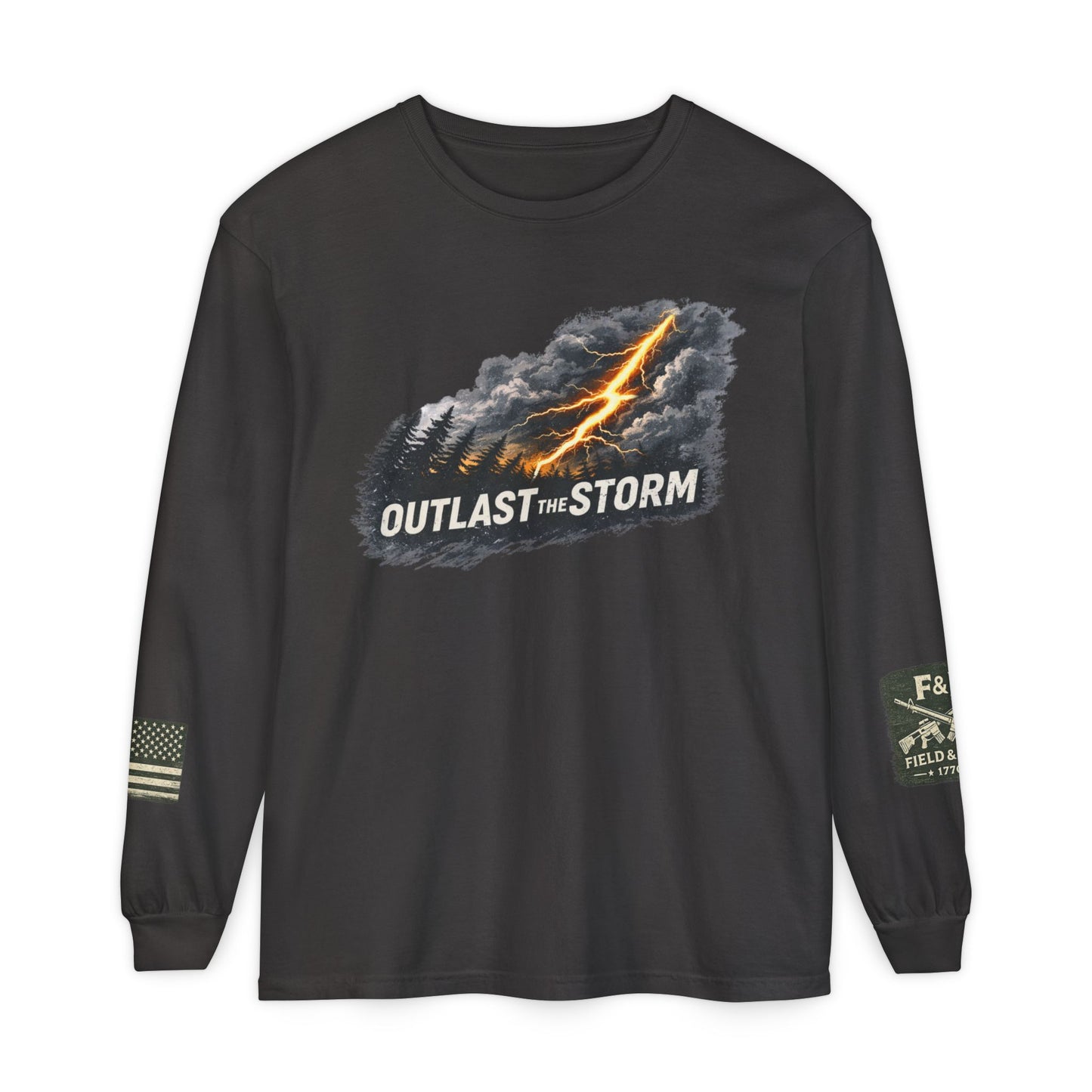 Outlast The Storm Unisex Garment-dyed Long Sleeve T-Shirt
