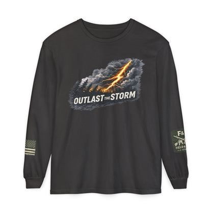 Outlast The Storm Unisex Garment-dyed Long Sleeve T-Shirt