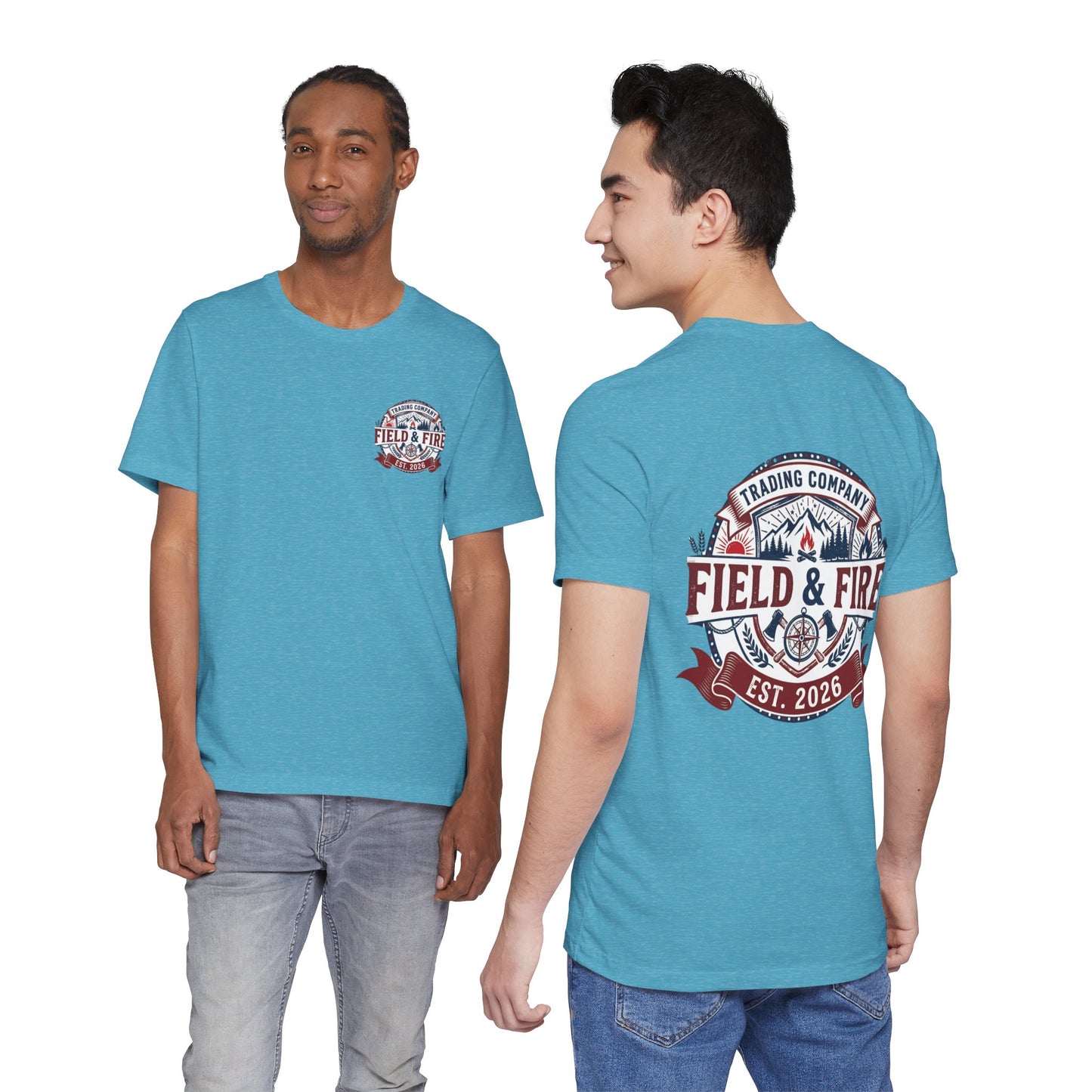 FNF Medallion Unisex Jersey Short Sleeve Tee - Red & Blue Design