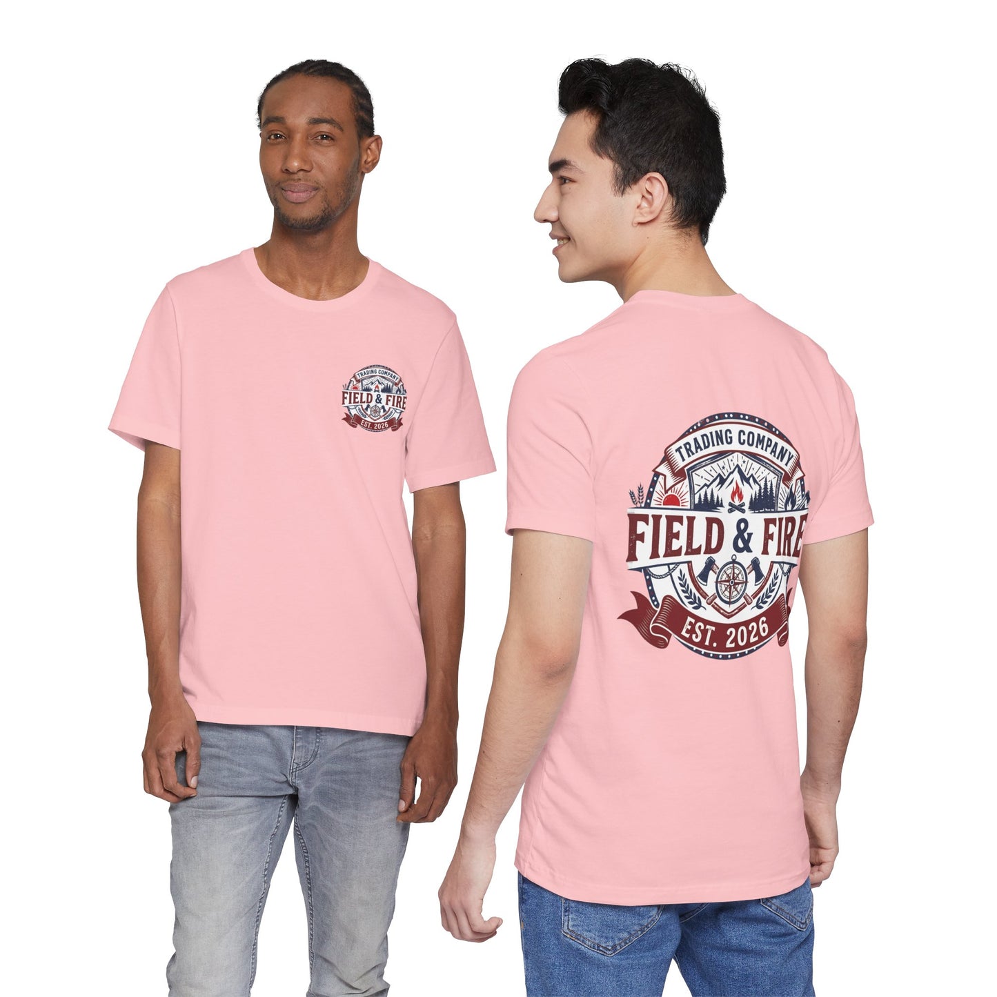 FNF Medallion Unisex Jersey Short Sleeve Tee - Red & Blue Design