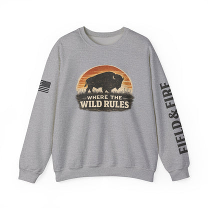 Where The Wild Rules Unisex Heavy Blend™ Crewneck Sweatshirt