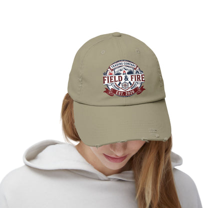 FNF Medallion Unisex Distressed Cap - Red & Blue Graphic