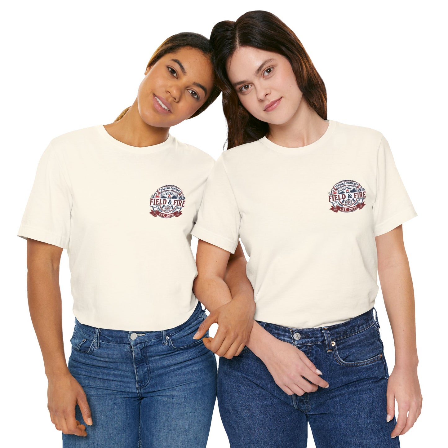 FNF Medallion Unisex Jersey Short Sleeve Tee - Red & Blue Design