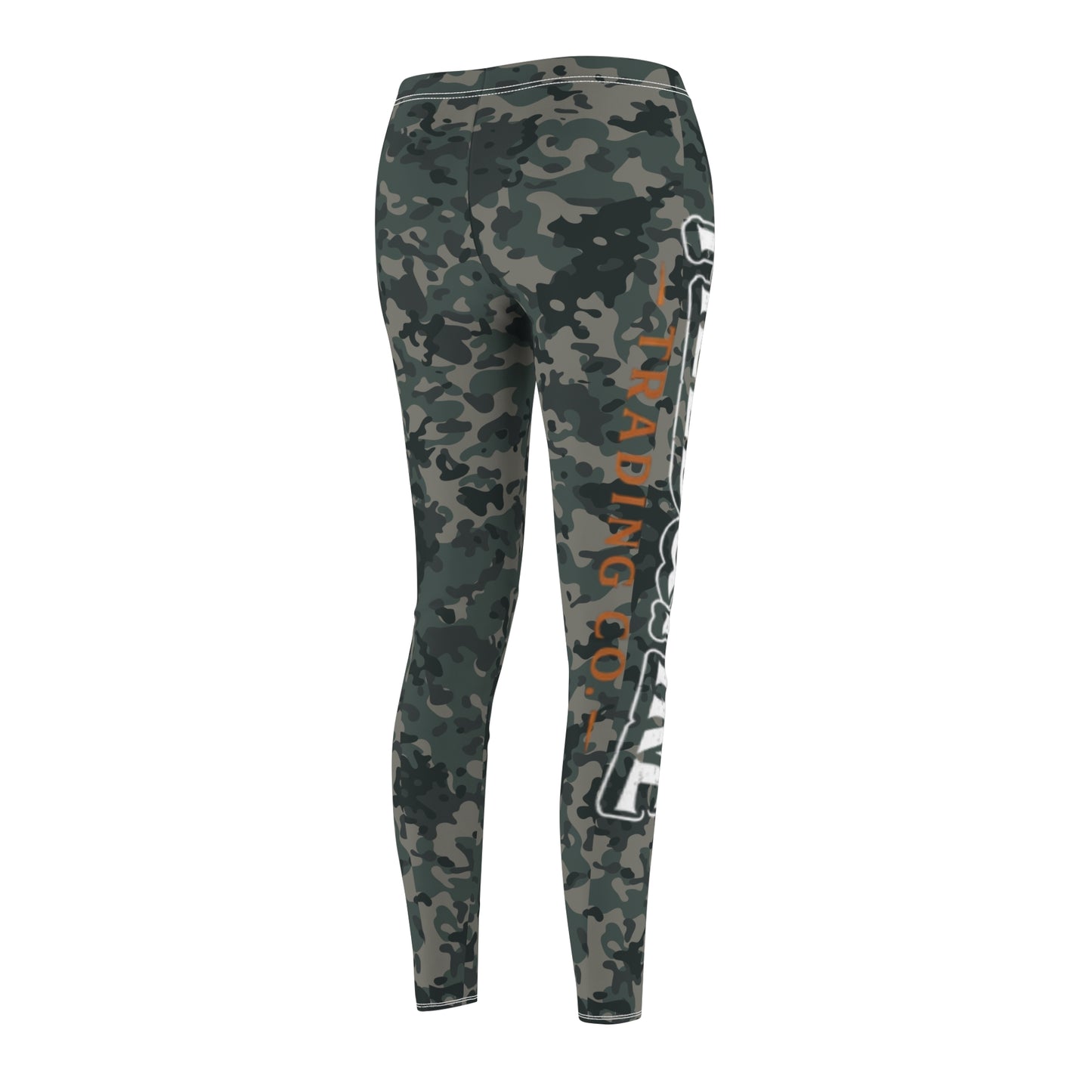 Deep Pine Shadow Women's Cut & Sew Casual Leggings (AOP)
