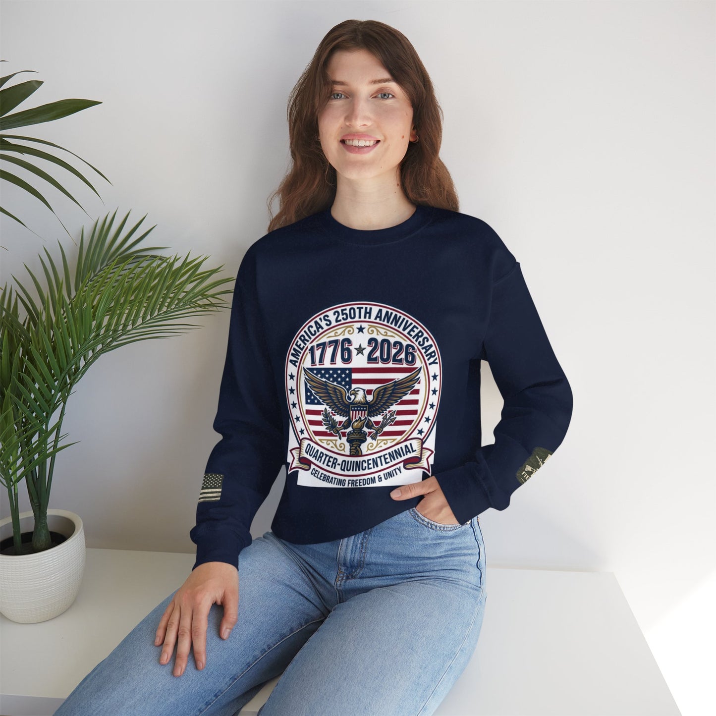 Happy 250th MERICA! Unisex Heavy Blend™ Crewneck Sweatshirt