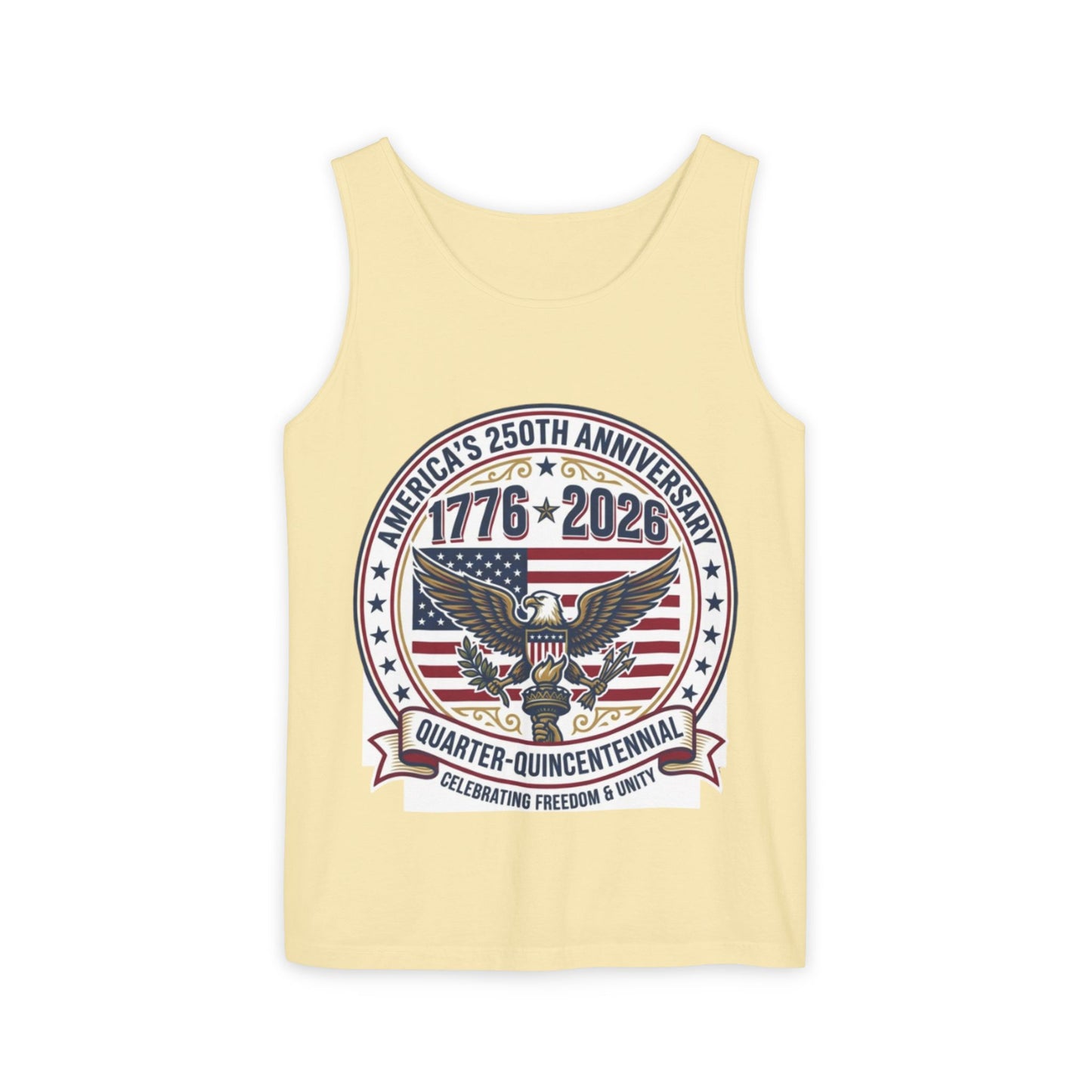 Happy 250th MERICA! Unisex Garment-Dyed Tank Top