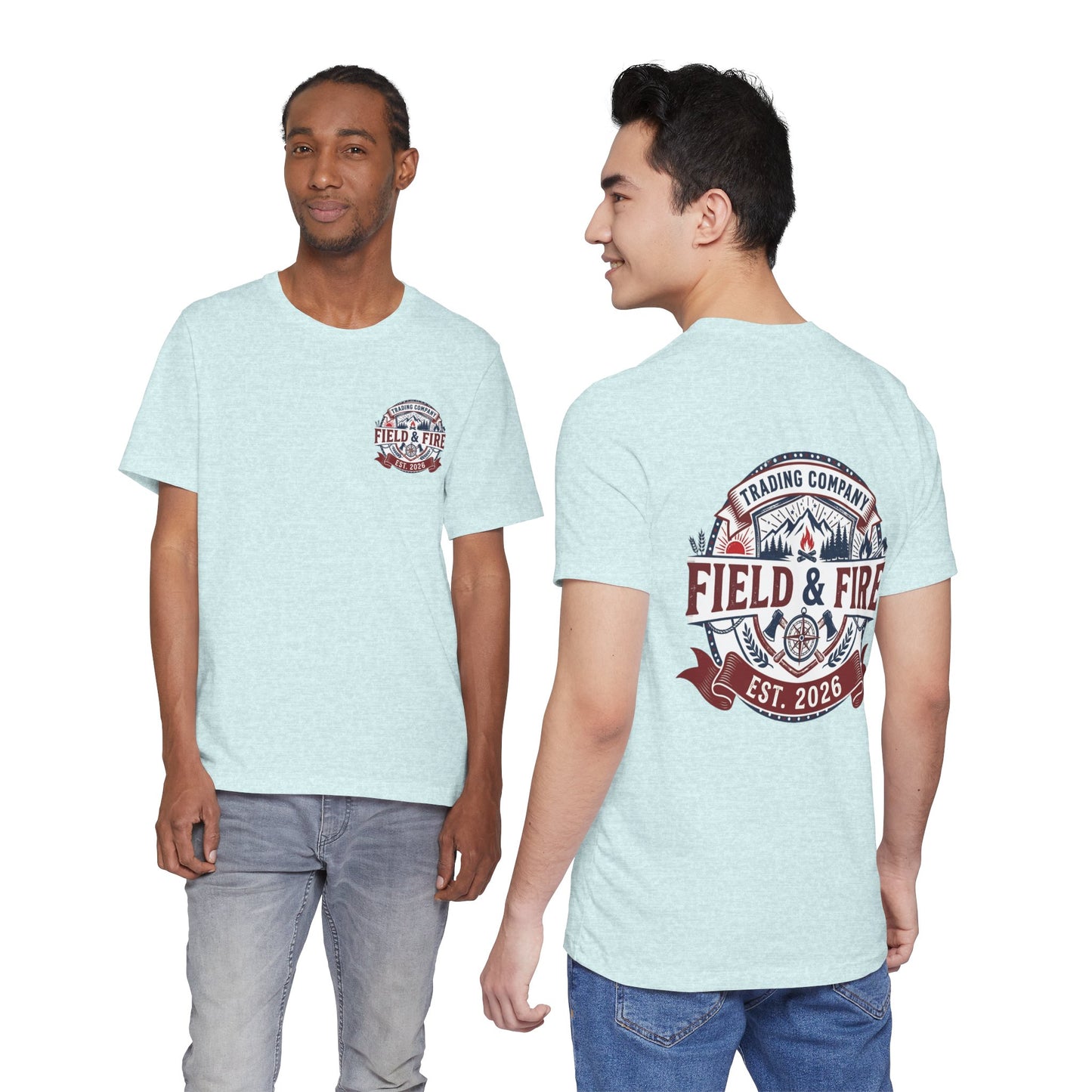FNF Medallion Unisex Jersey Short Sleeve Tee - Red & Blue Design