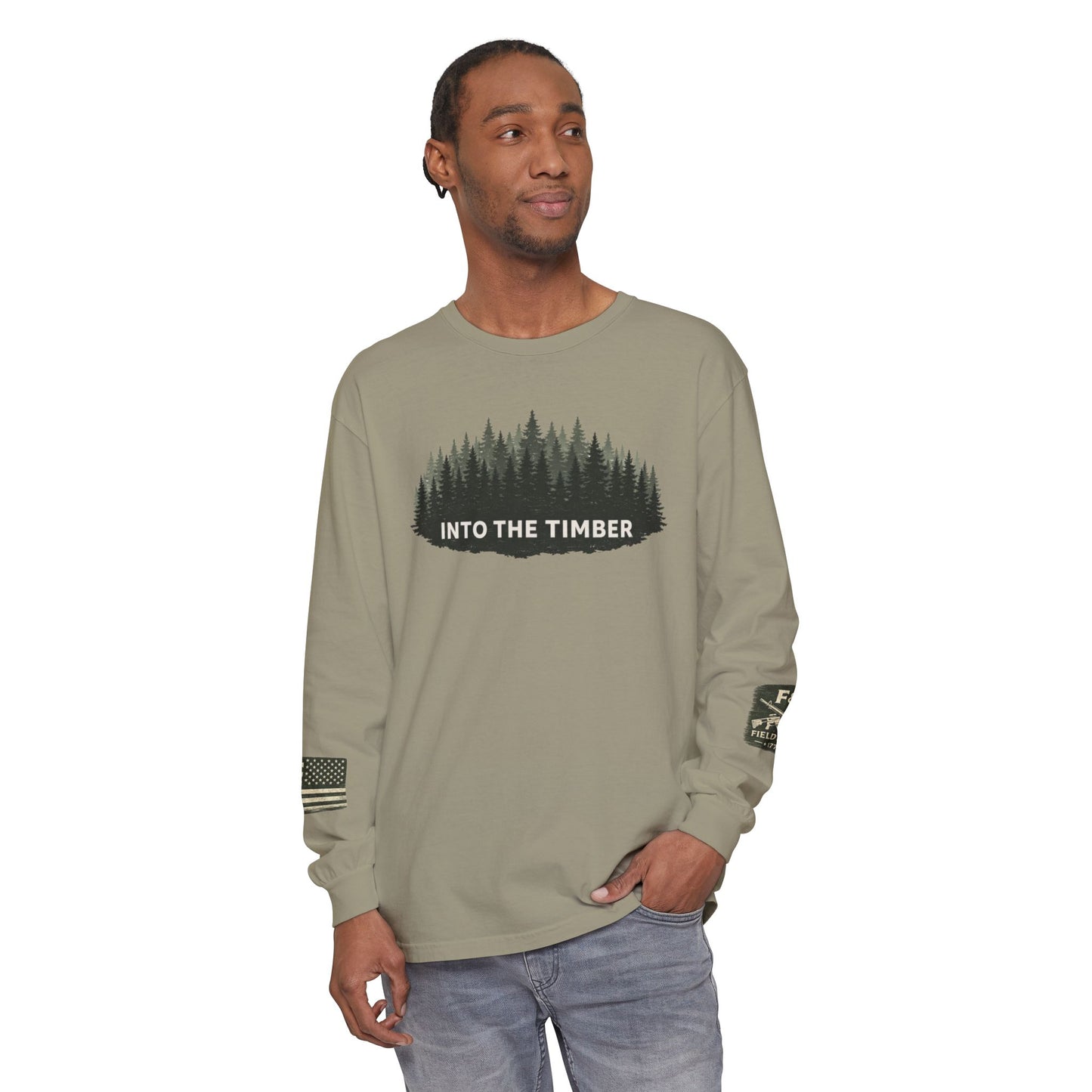 Into The Timber Unisex Garment-dyed Long Sleeve T-Shirt