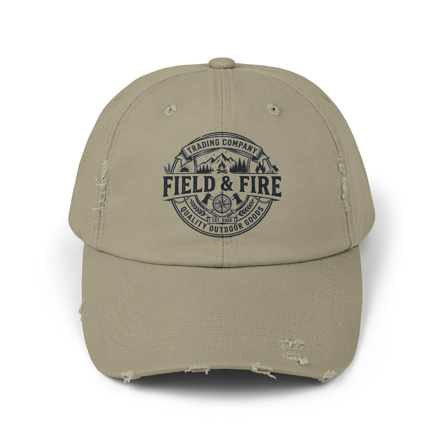 FNF Medallion Unisex Distressed Cap - Black Graphic