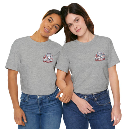 FNF Medallion Unisex Jersey Short Sleeve Tee - Red & Blue Design