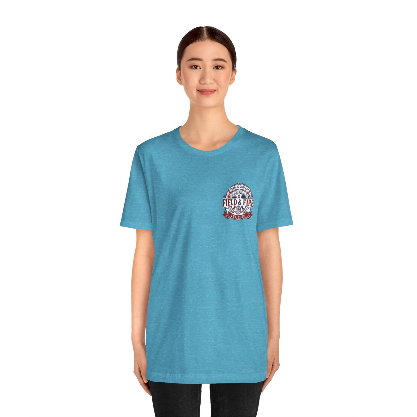 FNF Medallion Unisex Jersey Short Sleeve Tee - Red & Blue Design