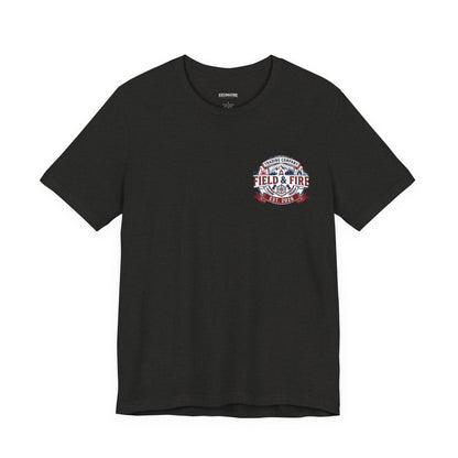 FNF Medallion Unisex Jersey Short Sleeve Tee - Red & Blue Design