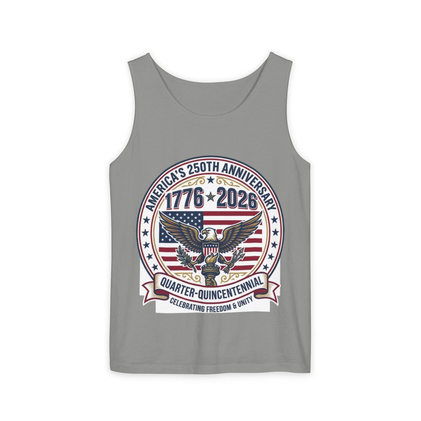 Happy 250th MERICA! Unisex Garment-Dyed Tank Top