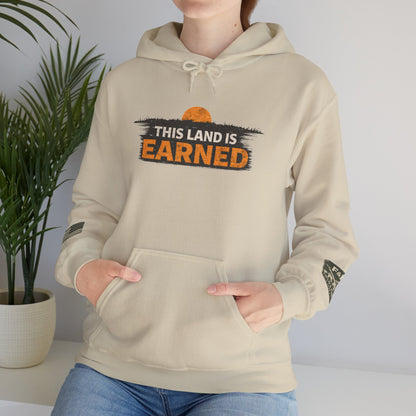 The Land Is Earned Unisex Heavy Blend™ Hooded Sweatshirt
