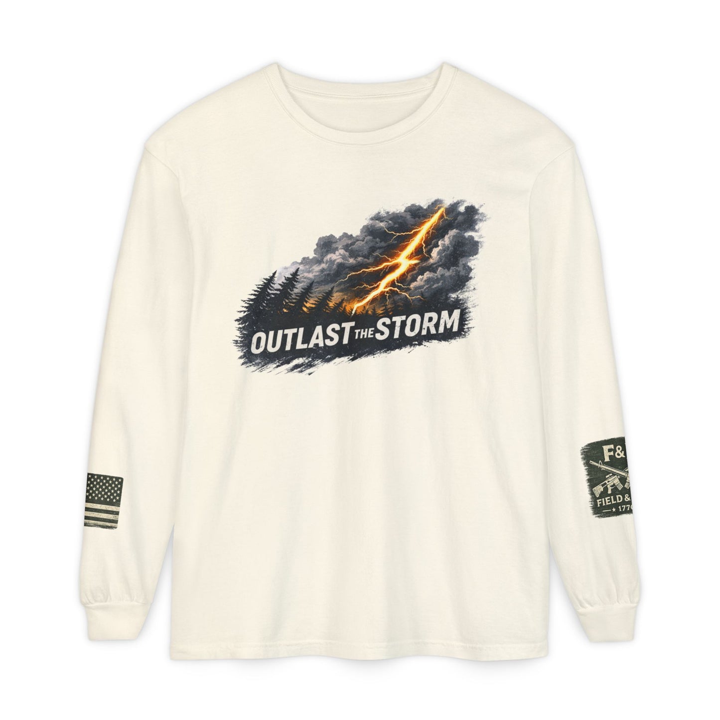 Outlast The Storm Unisex Garment-dyed Long Sleeve T-Shirt