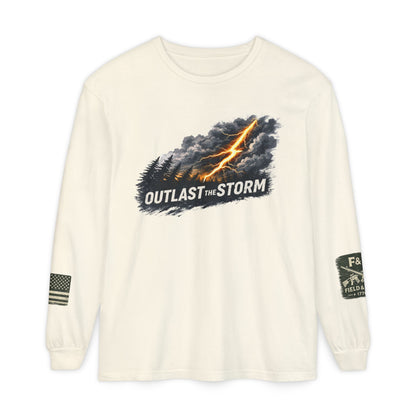 Outlast The Storm Unisex Garment-dyed Long Sleeve T-Shirt