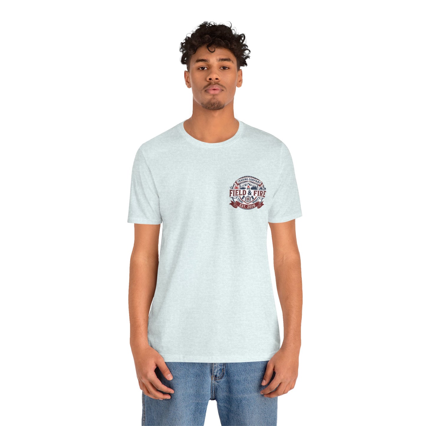 FNF Medallion Unisex Jersey Short Sleeve Tee - Red & Blue Design