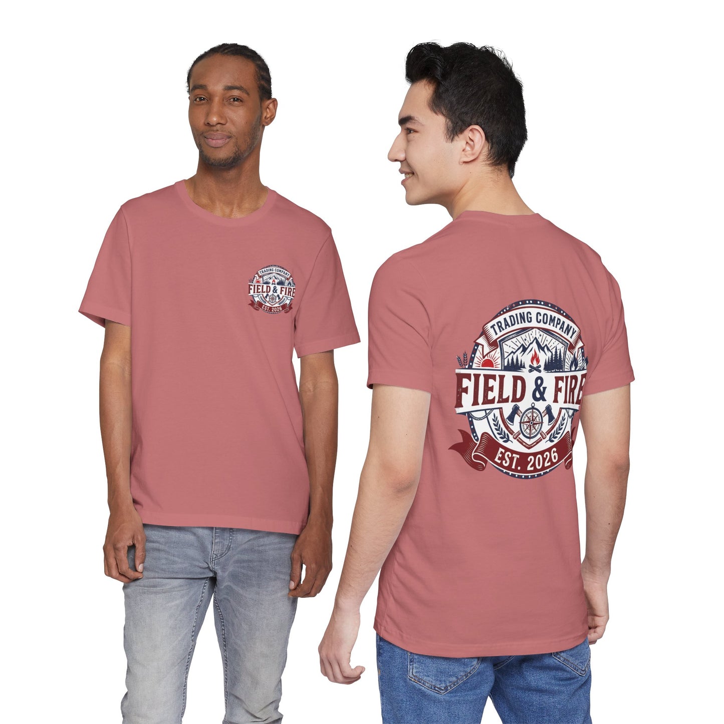 FNF Medallion Unisex Jersey Short Sleeve Tee - Red & Blue Design
