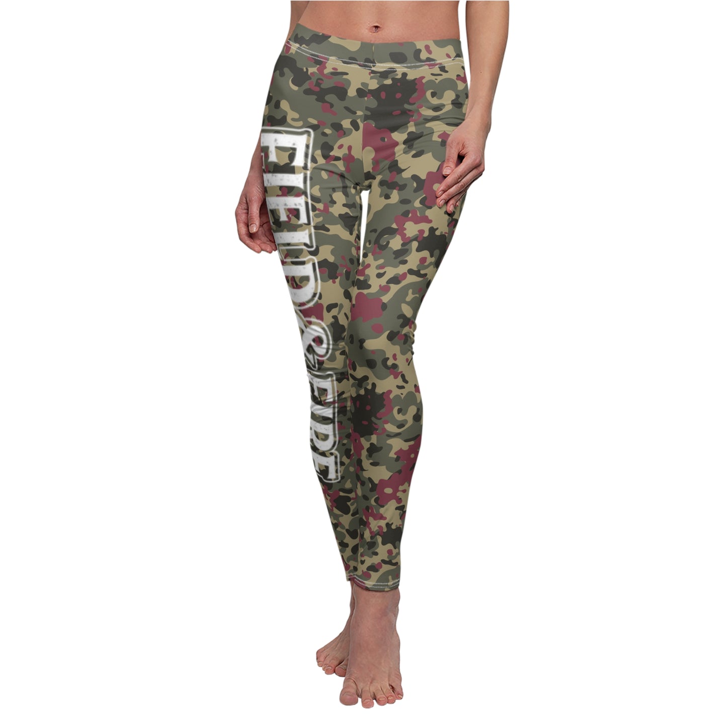 Crimson Brush Women's Cut & Sew Casual Leggings (AOP)
